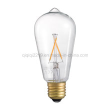 Ampoule de filament de 2W St64 220V Dimmable LED